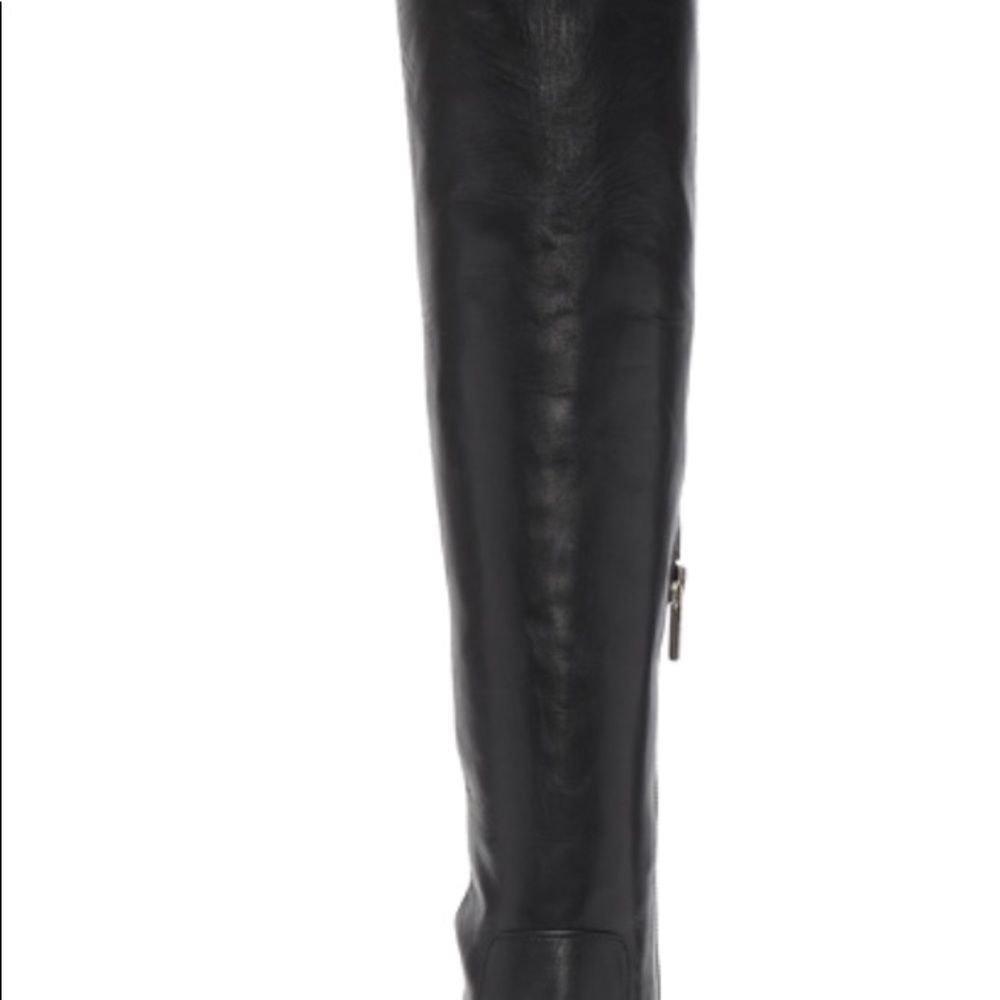 NWT VINCE CAMUTO DEMERRI OVER THE KNEE BLACK BOOTS SEXY LEATHER POINTED … - Picture 10 of 12